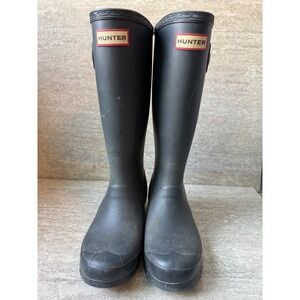 Hunter Women's Kids Rain Boots Black Sz 4